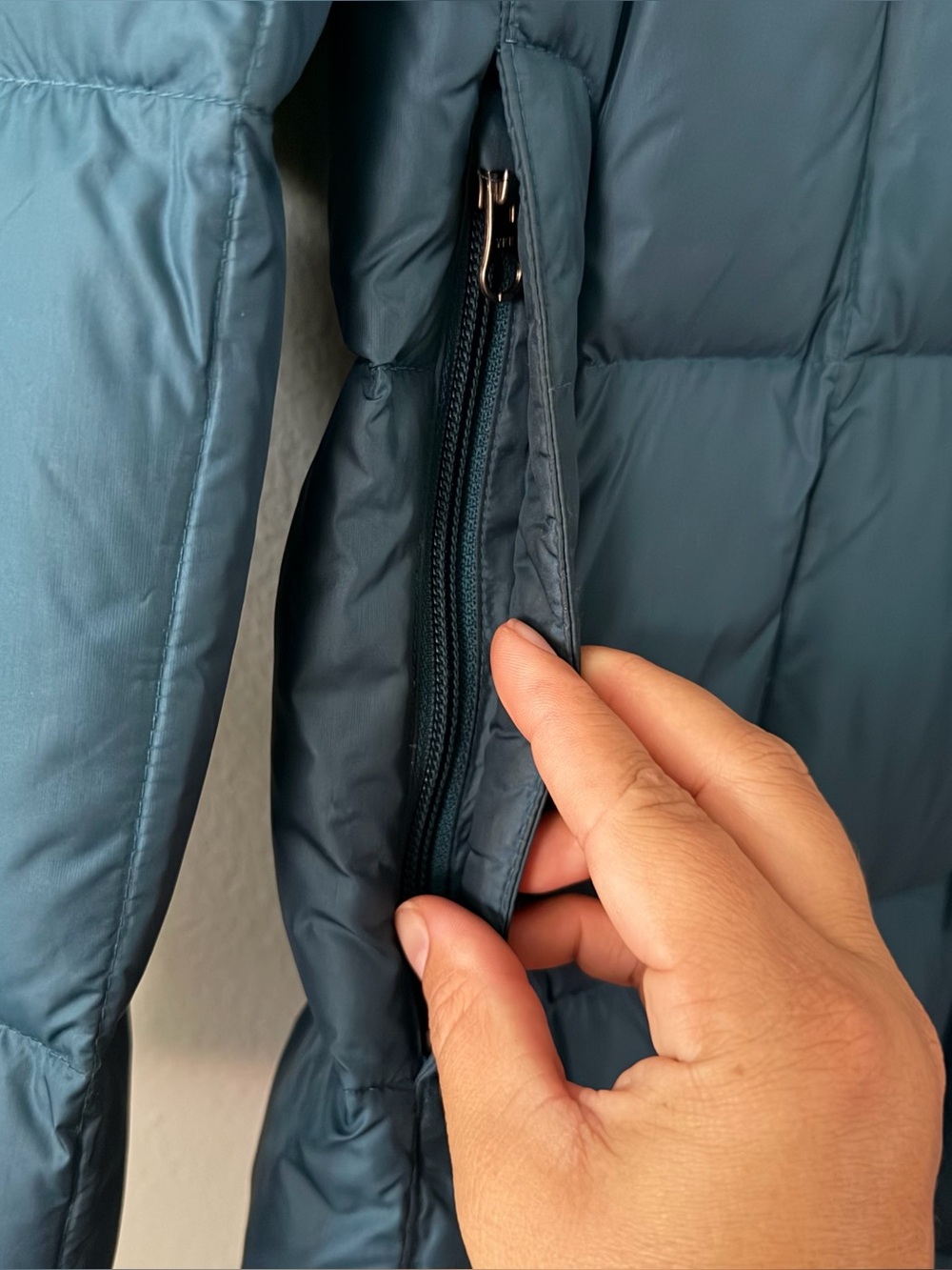 The North Face Metropolis Parka 600 Fill Down Teal Blue Women’s Size L - Picture 3 of 11